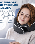 Relaxd Memory Foam Travel Pillow (Dark Grey)