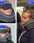 Relaxd Memory Foam Travel Pillow (Dark Grey)