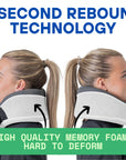 Relaxd Memory Foam Travel Pillow (Light Grey)