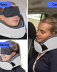 Relaxd Memory Foam Travel Pillow (Light Grey)