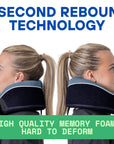 Relaxd Memory Foam Travel Pillow (Navy Blue)