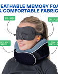 Relaxd Memory Foam Travel Pillow (Navy Blue)
