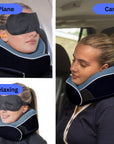Relaxd Memory Foam Travel Pillow (Navy Blue)