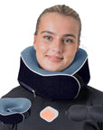 Relaxd Memory Foam Travel Pillow (Navy Blue)
