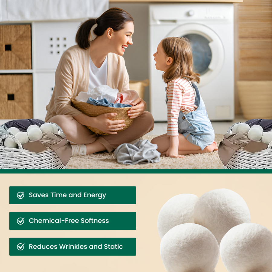 Klean Wool Tumble Dryer Balls - Pack of 4