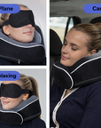 Relaxd Memory Foam Travel Pillow (Black)