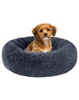 Relaxd Donut Shaped Calming Dog Bed (Dark Grey, 60cm)