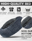Relaxd Donut Shaped Calming Dog Bed (Dark Grey, 60cm)