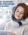 Relaxd Memory Foam Travel Pillow (Light Grey)