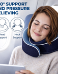 Relaxd Memory Foam Travel Pillow (Navy Blue)